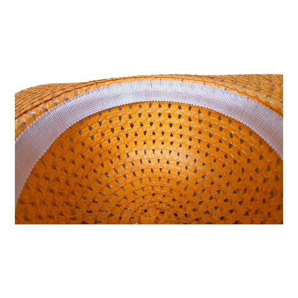 NEW Women's Floppy Hat With Beaded Trim in Sunkist Orange Color (17" diameter) - Picture 5 of 5